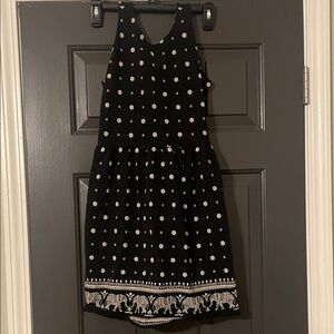 Old Navy Black and White Patterned Mini Dress